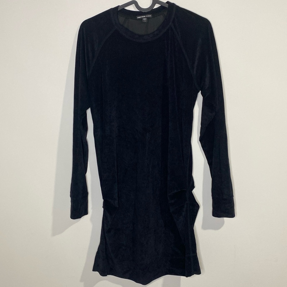 Velour long sleeve dress